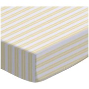 SheetWorld Fitted Sheet (Fits BabyBjorn Travel Crib Light) - Yellow Dual Stripe