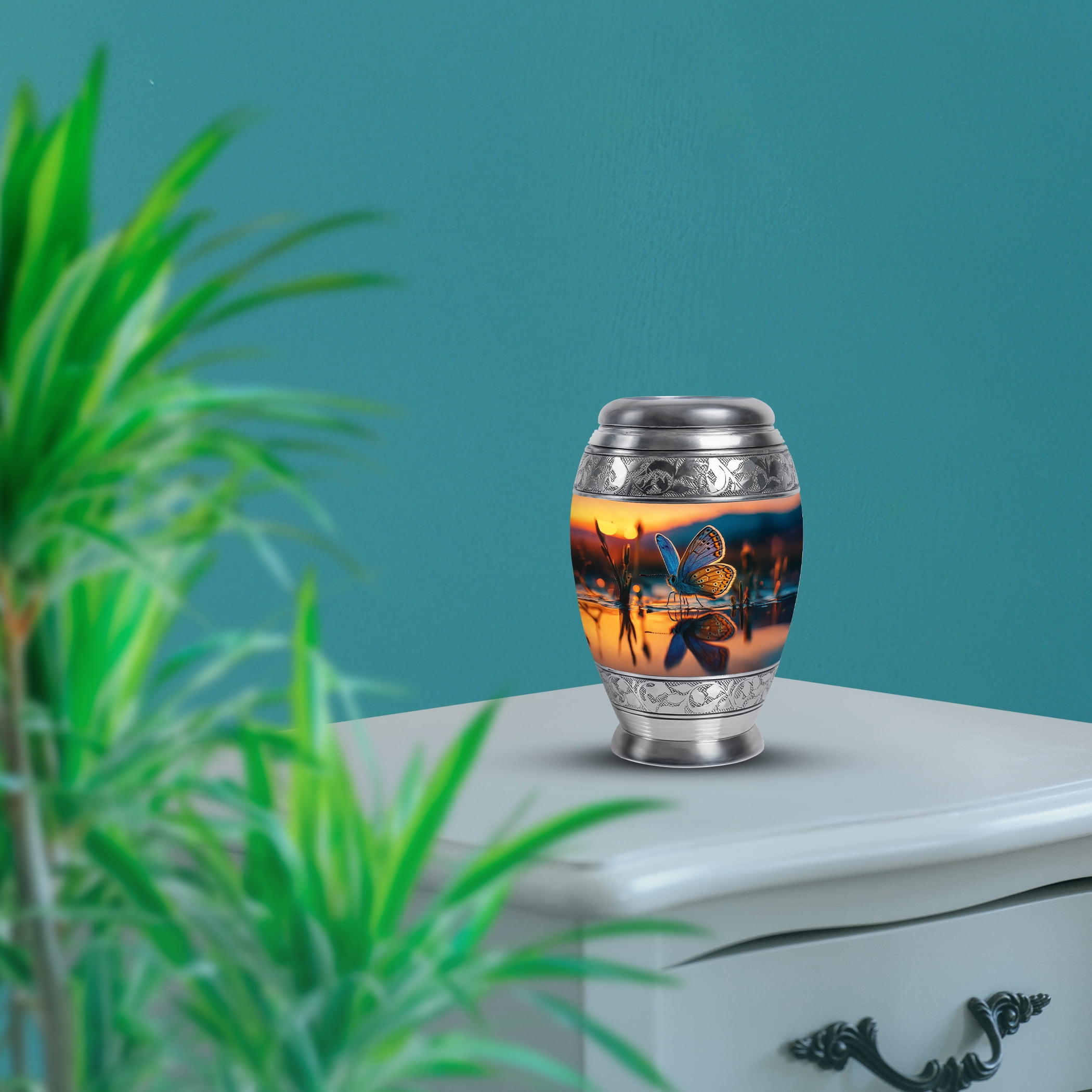 SABURIAL Butterfly Urn - Cremation Urn Burial - 3 Inch - Pack Of 4 - Unique Urns - Burial Urns For Male & Female - Ash Keepsakes For Human Ashes