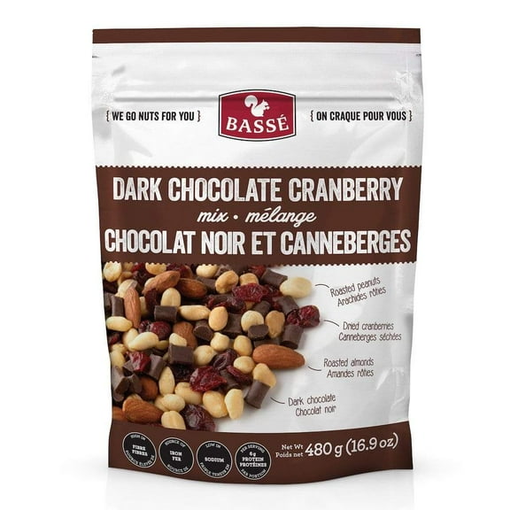 Basse Dark Chocolate Cranberry Mix, 480g/17 oz