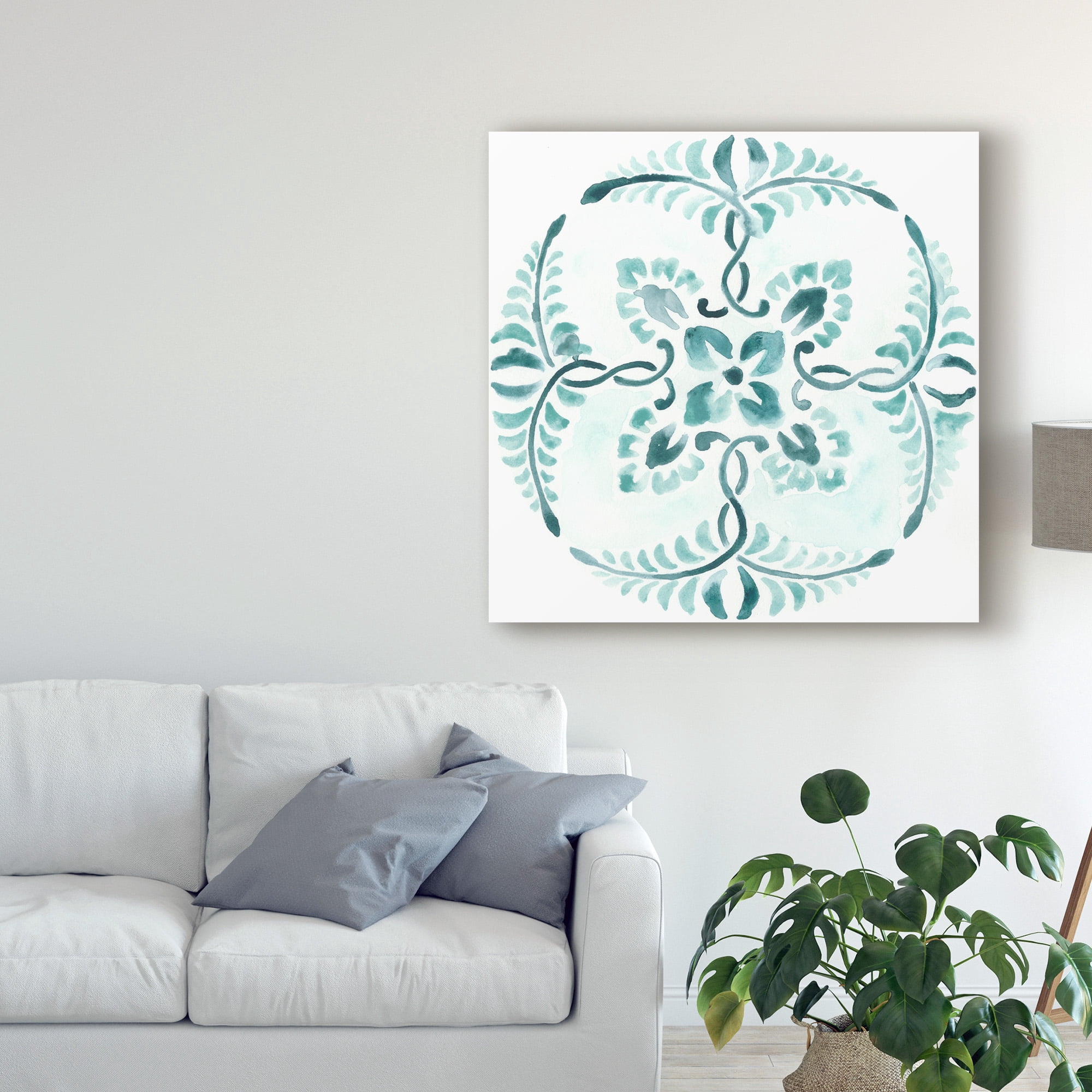 Trademark Fine Art 'Aqua Medallions VI' Canvas Art by June Erica Vess
