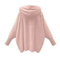 thumbnail image 3 of Patlollav Women Warm Faux Coat Jacket Winter Solid Long Sleeve Hooded Outerwear, 3 of 7