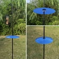 thumbnail image 5 of 13" Glass Rain Cover for Bird Feeder Outdoors - Baffle on Shepherd Pole/Post or S Hook Hanging - Large Weather Guard Protective Dome - Blue (Dia. 33CM), 5 of 6