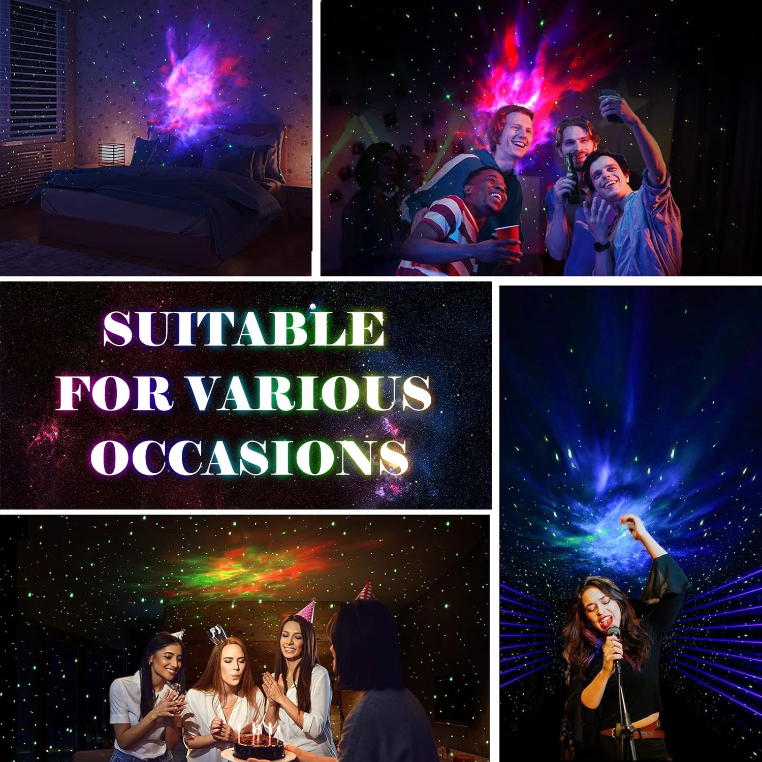 Astronaut Galaxy Projector, 8 HD Nebula Effects Night Light with Timer Remote Control Star Projector for Kids Room Decor