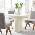 thumbnail image 4 of Modway Caspian Table à Manger Ronde en Béton de 40 Pouces en Blanc, 4 of 10