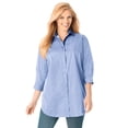 thumbnail image 6 of Woman Within Plus Size Perfect Three Quarter Sleeve Shirt, 6 of 6