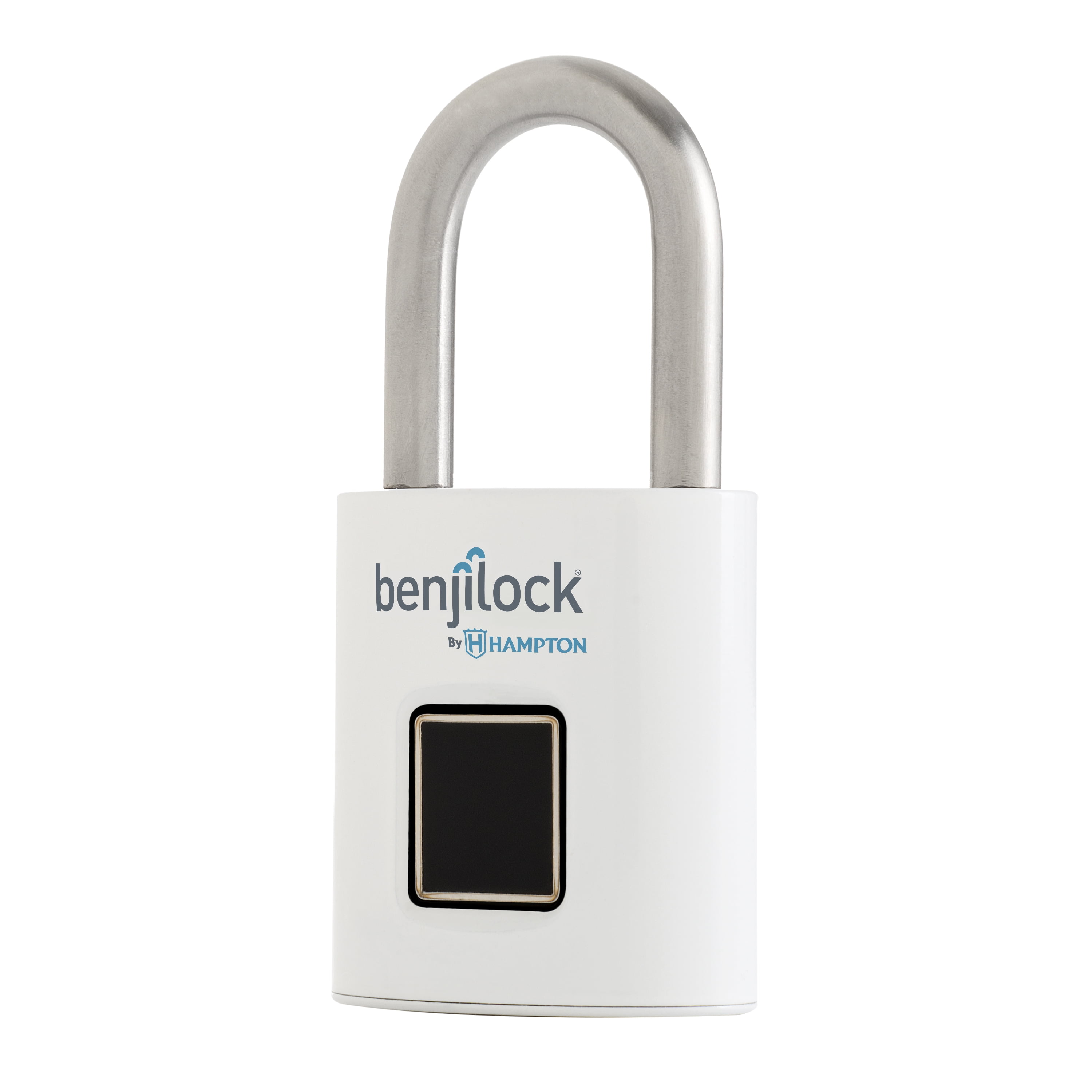 BenjiLock by Hampton® TSA Fingerprint Travel Padlock, 33mm Body with 15/16  inch Shackle, White 