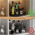 thumbnail image 6 of 13" Lazy Susan Turntable Organizer for Table Top, Round Wooden Lazy Susan for Cabinet Kitchen Decor Centerpieces Coffee Table, Storage Condiments Spices, Bathroom Vanity Tray for Soap, Black, 6 of 14