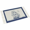 thumbnail image 2 of Nautical Sailboat Large Area Rug 4x6ft Woven Runner Rug,Navy Blue Ocean Seagull Waves Ship Washable Living Room Bedroom Kitchen Bathroom Classroom Carpet with Tassels,Indoor Outdoor Throw Door Mat, 2 of 5