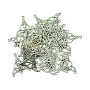 BLESIYA 30x Triangle Knot Earring Pendant Connector Charms DIY