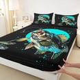 thumbnail image 3 of Homewish Cartoon Pike Fish Twin Sheet Sets, Rustic Hunting and Fishing Twin Fitted Sheet, Farmhouse Animal Flat Sheet, Super Cozy Room Decor, 3-Piece, 3 of 7