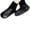 Black elastic mouth, variant on Unisex Thicken Non-Slip PU Leather Slipper Socks Home Indoor Outdoor Cold Weather Thermal Warm Fleece Lined Floor Socks