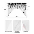thumbnail image 5 of Black Spring Botanical Swag Valances for Windows, Small Curtains Drapes, Weeping Eucalyptus Butterfly Kitchen Window Curtains Over Sink Window Treatment Valance for Bedroom/Bathroom 56"x36", 5 of 5
