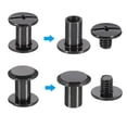 thumbnail image 3 of 24 Juegos de Tornillos Chicago, Tornillo de Poste de Unión Phillips de Hierro Galvanizado de 8mm L para Cinturón de Cuero, Álbum de Recortes, Álbumes de Fotos, Negro, 3 of 6