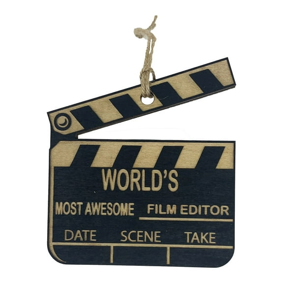 Worlds most awesome Film Editor - Ornament Black