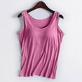 thumbnail image 2 of Camisole with Built In Bra 2 In 1 Soft Casual Cute Tshirt Activewear Gym Sports Basic Cami Tops Undershirt, 2 of 3