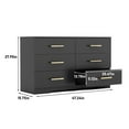 thumbnail image 2 of Aukfa Modern 6-Drawer Dresser Chest of Drawers Storage Cabinet for Bedroom Living Room, Black, 2 of 8