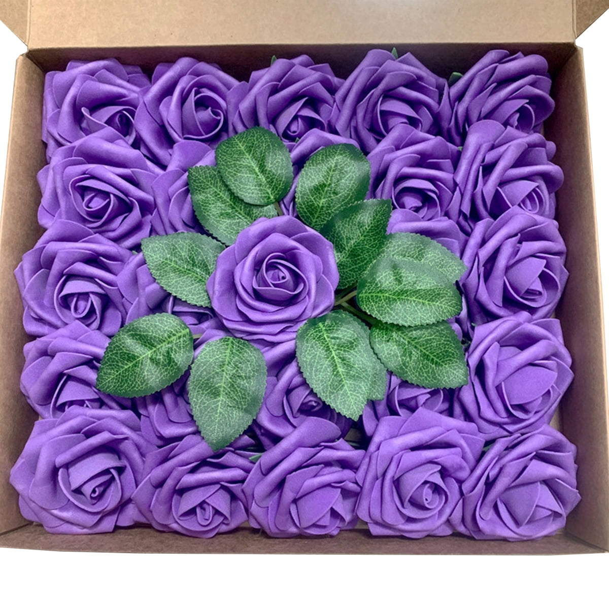 25pcs Artificial Faux Rose Flowers Reusable Decorative Faux Flower