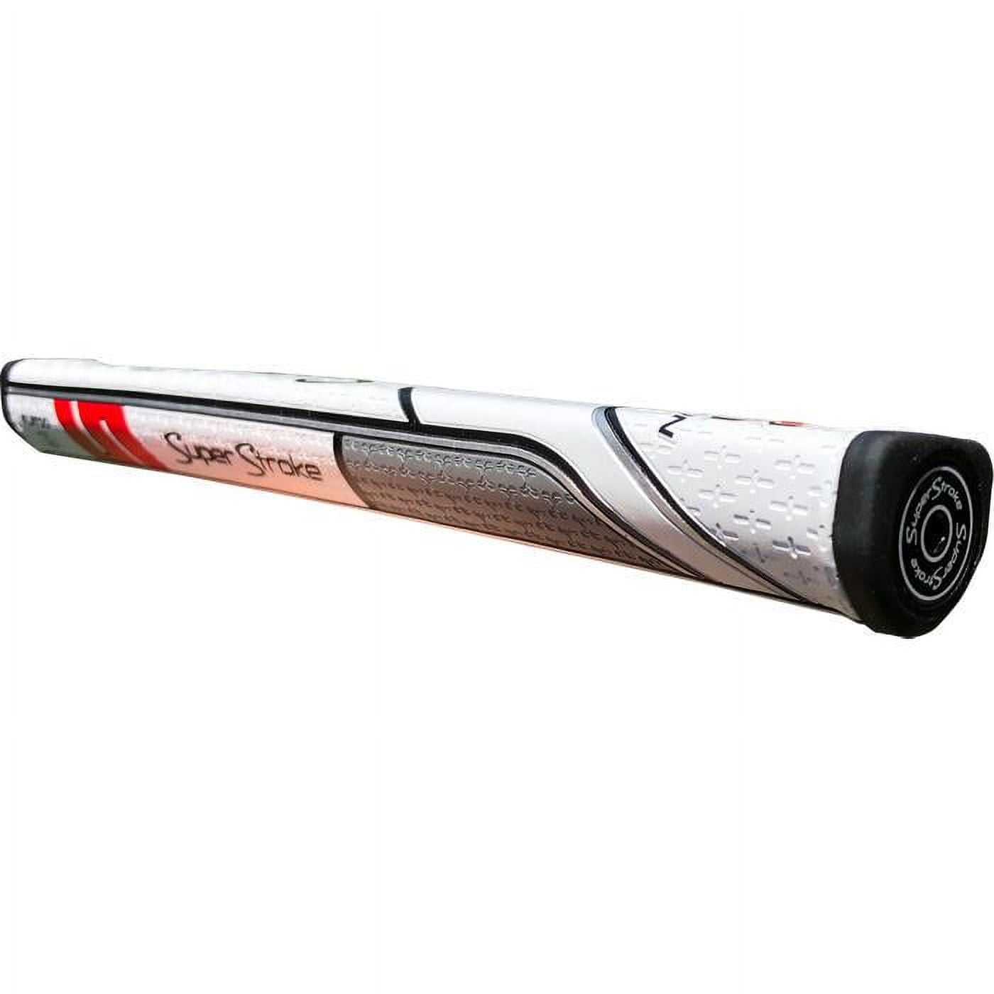 SuperStroke Traxion Flatso Golf Putter Grip, Gray/White Flatso 1.0 (070414)