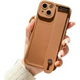 thumbnail image 5 of Solid Phone Case with Wristband Stand, Camera Lens Protection, Shockproof Silicone Soft Case for iPhone 11 Pro Max, Green, 5 of 7