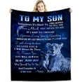 thumbnail image 1 of LHSHID Son Gifts Blanket to My Son Son Gifts from Mom/Dad Funny Gifts for Son Blanket Best Birthday Gift Ideas for Son Gifts for Grown Son Son Gift from Mother or Father Blankets, 1 of 7
