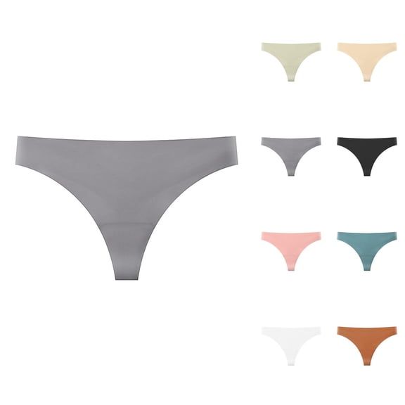 Seamless Ice Silk Bikini Underwear For Women Low Waist Comfortable Breathable Pure Bottom Crotch For Girls Thong