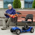 thumbnail image 5 of Morrean 4 Wheels Mobility Scooter, Electric Powered Wheelchair Device for Travel, Best Gift for Elderly, Blue, 5 of 14