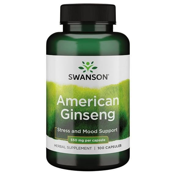 Swanson American Ginseng 550 mg 100 Capsules
