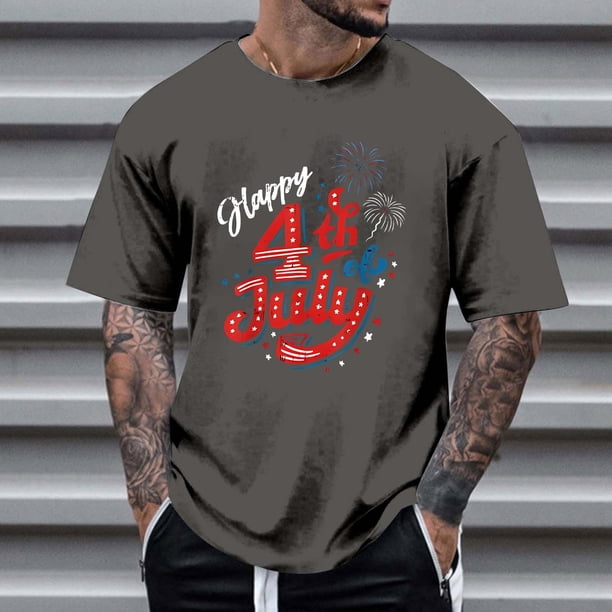 Tops para hombre, blusas y camisas de cuello redondo y manga corta para hombre, tops casuales de cuello redondo y manga corta con estampados especiales para hombre.