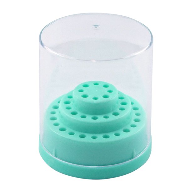 Guardurnaity Caja de soporte para brocas de uñas, almacenamiento resistente y portátil para accesorios de decoración de uñas, PP duradero masajeadores verde