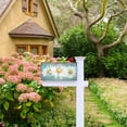 thumbnail image 4 of Rustic Summer Daisy Mailbox Covers, Spring 21x18 Inch Teal Old Wood Board Magnetic Mailbox Covers, Standard Size Mailbox Wrap Post Letter Box Cover Mailbox Post Cover for Garden Yard Decor, 4 of 6