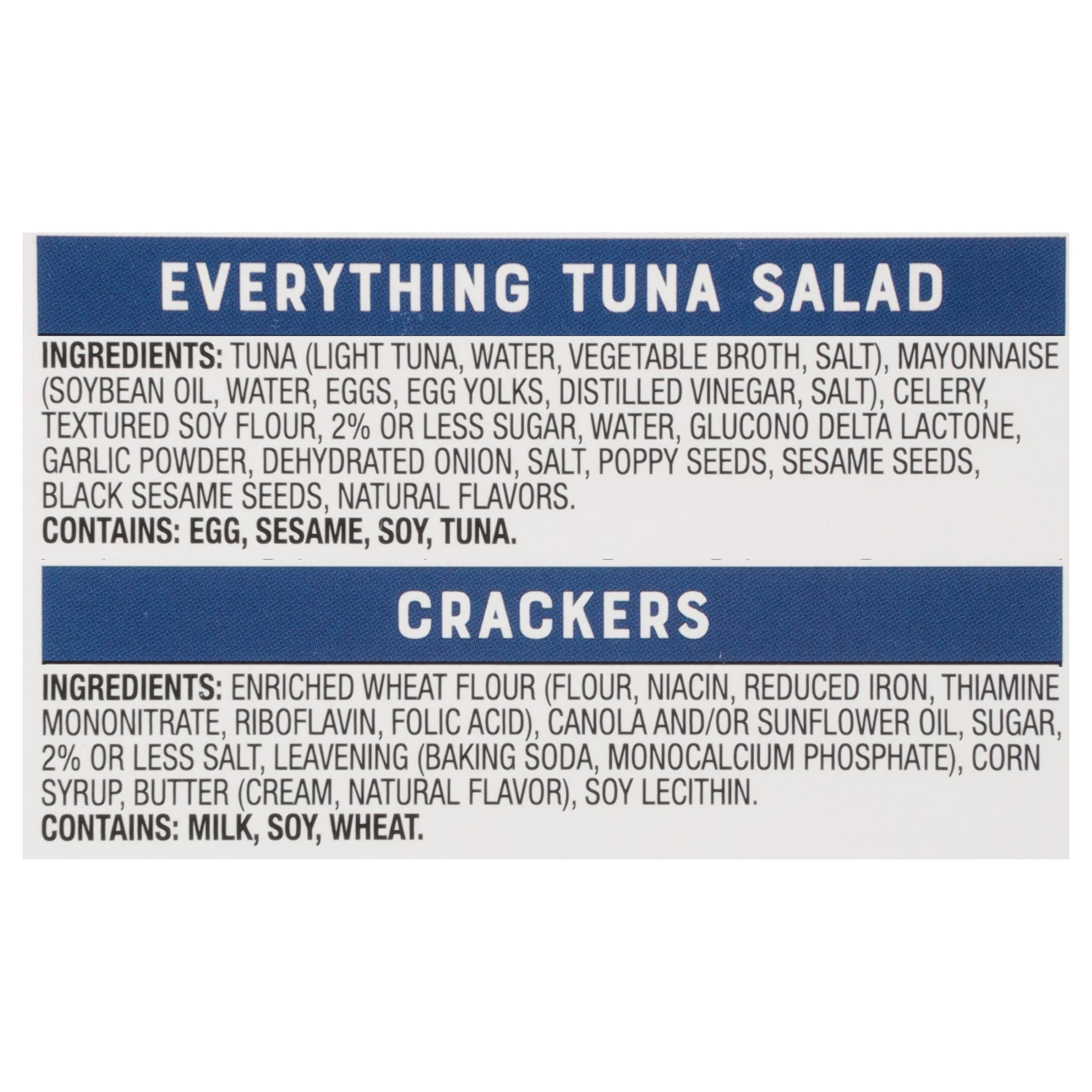 (4 pack) Bumble Bee Snack on The Run Everything Bagel Seasoned Tuna Salad with Crackers Kit, Wild Caught, Ready to Eat, Shelf Stable Box, 3.35oz