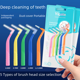 thumbnail image 4 of Cepillo interdental en forma de L, cepillo interdental para ortodoncia, cuidado general, limpieza de dientes, cepillo interdental, cepillo interdental de cerdas suaves, 4 of 6