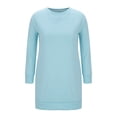 thumbnail image 5 of Aloohaidyvio Sweatshirts for Women Women's Casual Solid Color Crewneck Sweatshirt Long Sleeve Loose Fitting Pullovers Tops, 5 of 6