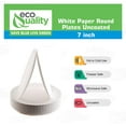 thumbnail image 3 of [600 Pack] White Disposable Paper Plates 7 Inch by EcoQuality - Perfect for Parties, BBQ, Catering, Office, Event's, Pizza, Restaurants, Recyclable, Compostable and Microwave Safe, 3 of 9