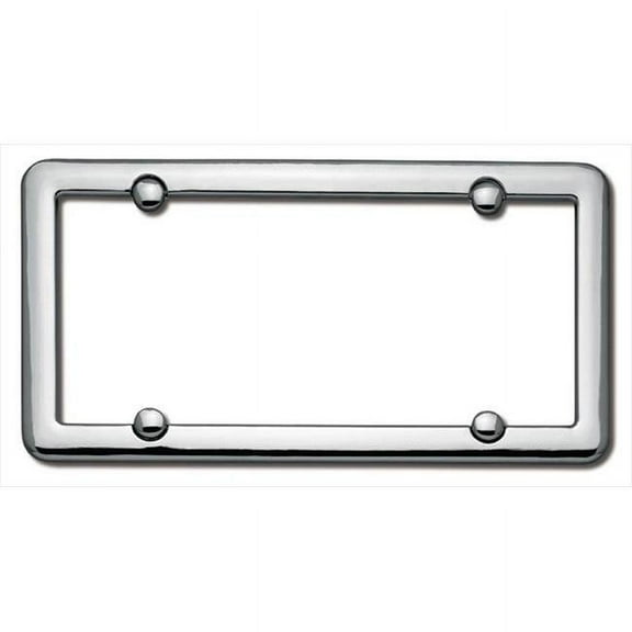 Nouveau License Plate Frame, Chrome With fastener caps