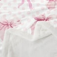 thumbnail image 4 of Cute Bowknot Fleece Blanket,Cartoon Princess Style Crown Bow-tie Dreamy Pink Bed Blanket for Adults Teens,Sweet Strawberry Tropical Fruits Room Decor,Super Soft Flannel Blanket,40"x50", 4 of 5