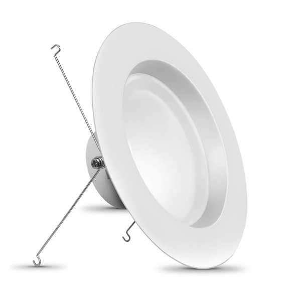Feit Electric 5 or 6 in. Integrated LED White Retrofit Recessed Light Trim Kit Dimmable CEC 120-Watt Equivalent Selectable CCT,24-Pack LEDR56HO/6WYCA/4/6