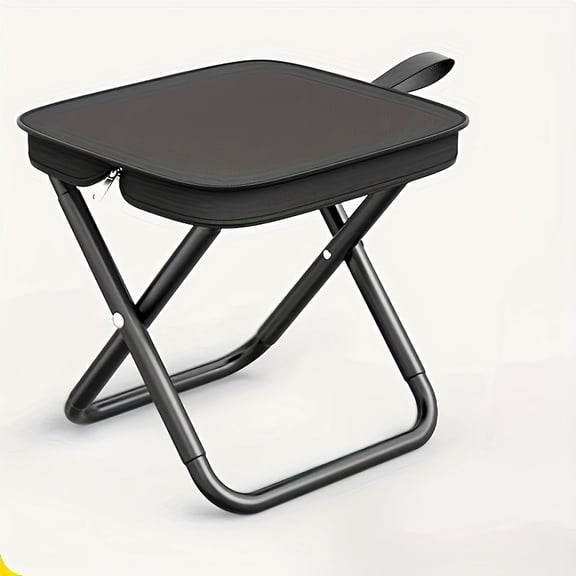 Portable Folding Stool with Handle, Outdoor Camping Fishing Stool, Zipper Stool for Outdoor