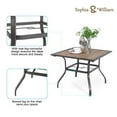 thumbnail image 3 of Sophia & William 37" Outdoor Square Dining Table with Steel Frame for 4 Chairs, 3 of 7