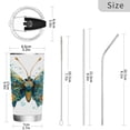 thumbnail image 3 of 20oz Stainless Steel Tumbler with Straw, Double Wall Insulated Travel Tumbler Intricately Butterfly, 3 of 7