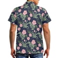 thumbnail image 3 of KUIFORTI Tropical Hibiscus Hawaii Matching Couple Outfits His and Hers Summer Outfits Short Sleeve Button Down Soft and Comfortable Fit for Outdoor Picnic Washable, 3 of 5