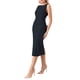 thumbnail image 4 of Vestido formal midi sin mangas de cuello barco para mujer Inspire Chic azul oscuro S, 4 of 5
