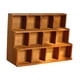 thumbnail image 2 of Estante de pared con soporte de celosía para escalera de madera, organizador de almacenamiento colgante resistente 38cm x 13cm x 27cm, 2 of 9