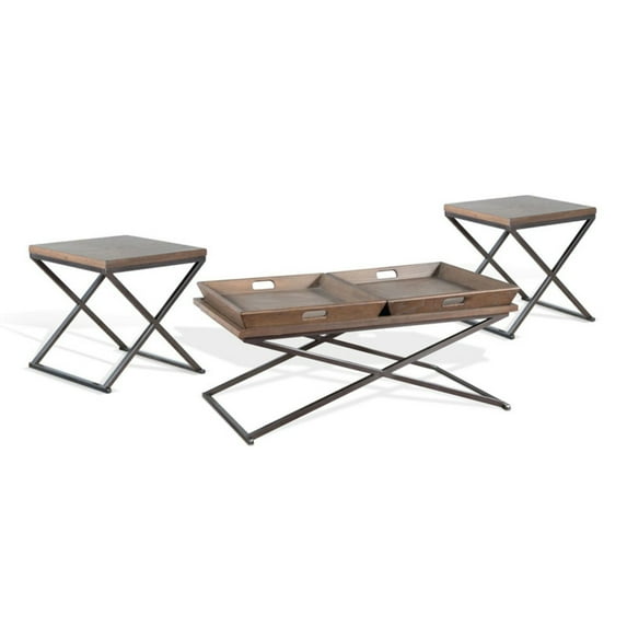 Sunny Designs Camel 3-Piece Set: (1)Coffee & (2)End Table