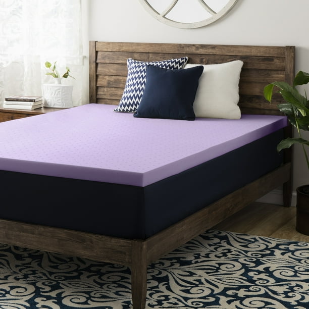 Crown Comfort 2 Inch Lavender Memory Foam Mattress Topper Twin Xl Walmart Com