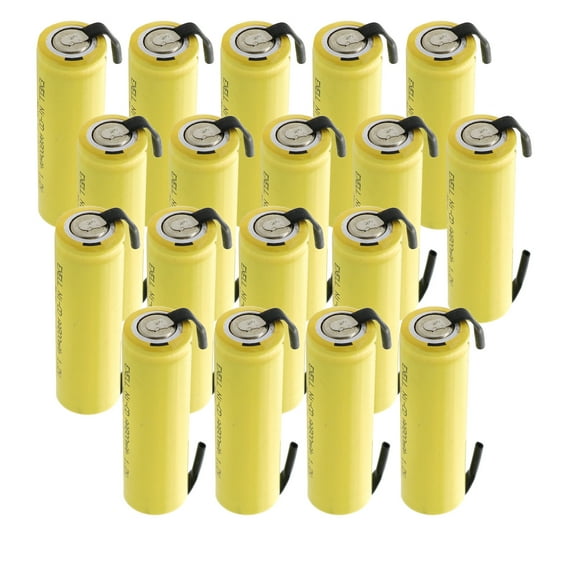 18PC AA 1.2V 800mAh NiCd Rechargeable Assembly Cell Battery with Tabs