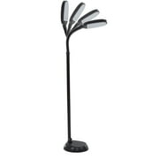 Lavish Home Natural Sunlight LED Floor Lamp with Bendable Neck 60 Inch (Black)