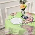 thumbnail image 6 of Coolnut Pink Butterfly Round Tablecloth,Washable Oil Proof Table Cover for Kitchen Holiday Party Wedding Picnic Decoration, 6 of 7