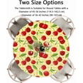 thumbnail image 3 of muroi Cherries Theme Pattern Round Elastic Tablecloth Outdoor Table Cloth Fitted Tables Cover for Picnic Patio Dining Party Indoor 36" - 42", 3 of 6