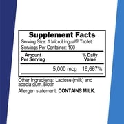 Superior Source Biotin 5000 mcg - Daily Supplement Supports Hair Health & Growth - Natural Biotin Supplement Aids Healthy Nails & Skin - 100 Sublingual Dissolving Tablets